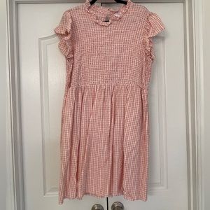 Pink Seersucker Mini Dress - Time and Tru - XXL